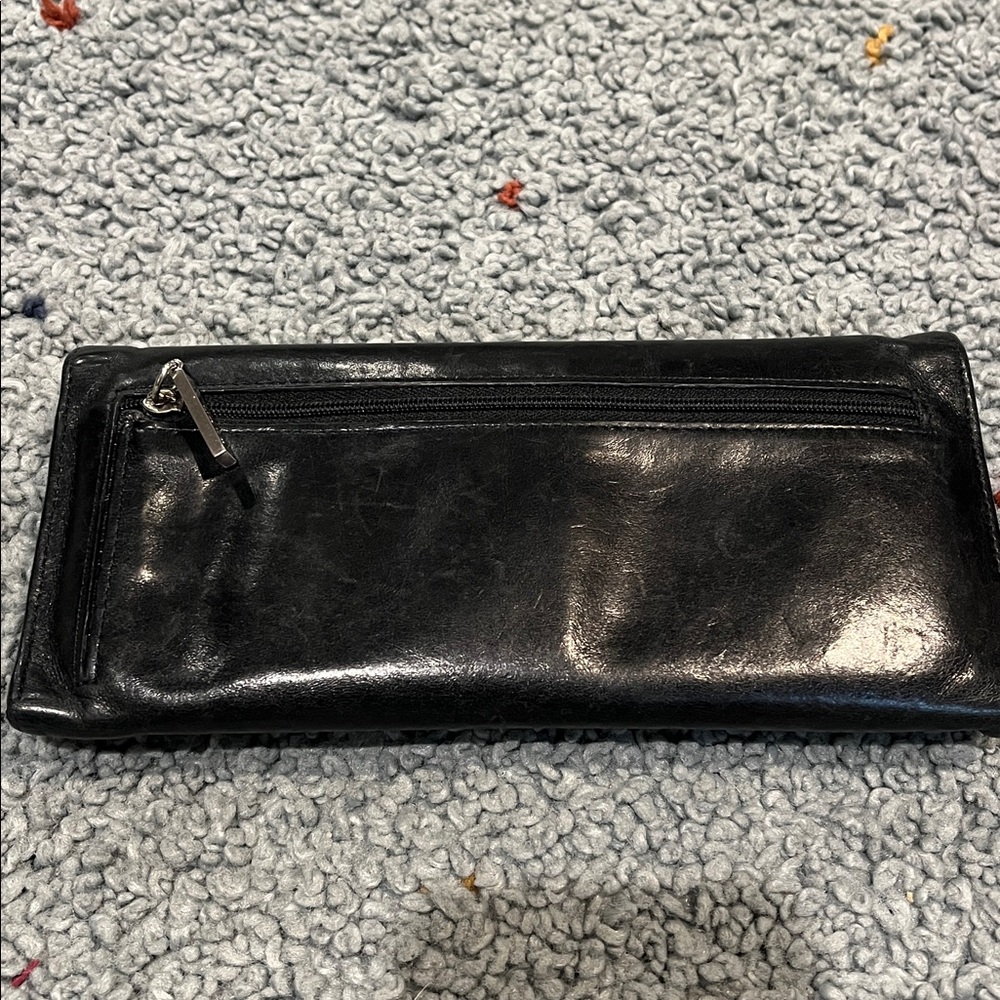 HOBO Black Leather Wallet with Patterned Interior - Picture 6 of 6